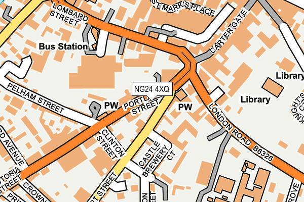 NG24 4XQ map - OS OpenMap – Local (Ordnance Survey)