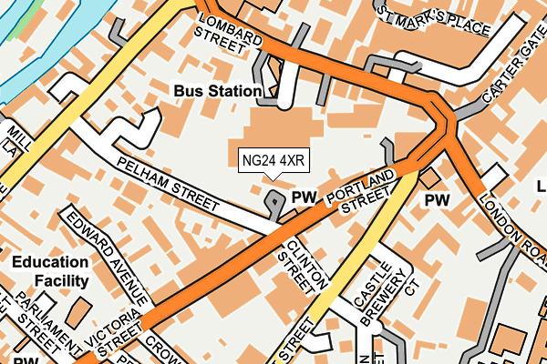 NG24 4XR map - OS OpenMap – Local (Ordnance Survey)
