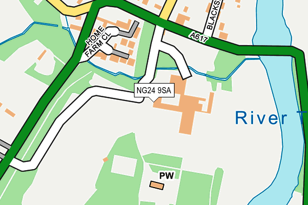 NG24 9SA map - OS OpenMap – Local (Ordnance Survey)