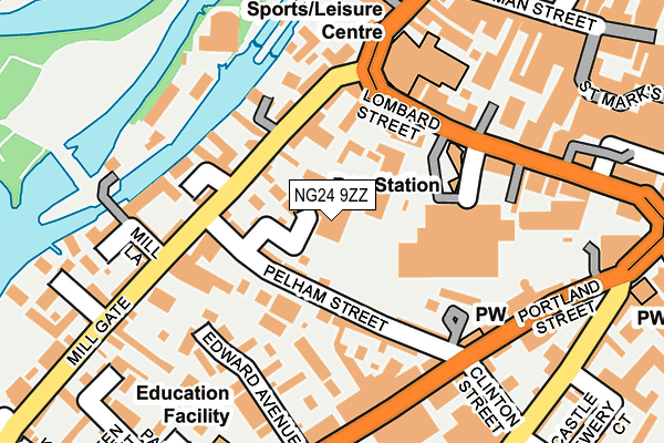 NG24 9ZZ map - OS OpenMap – Local (Ordnance Survey)