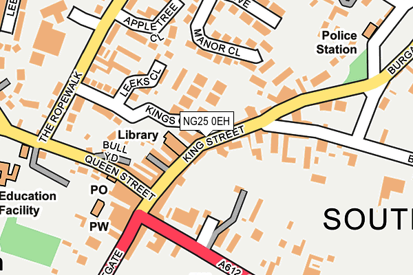 NG25 0EH map - OS OpenMap – Local (Ordnance Survey)