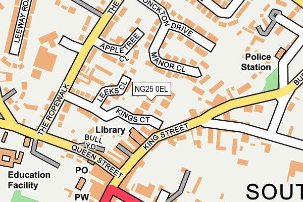 NG25 0EL map - OS OpenMap – Local (Ordnance Survey)