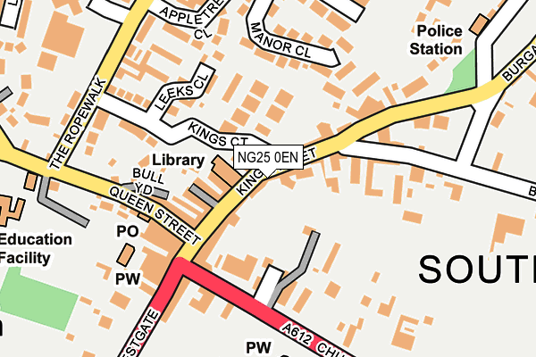 NG25 0EN map - OS OpenMap – Local (Ordnance Survey)