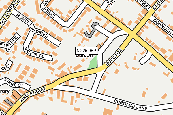 NG25 0EP map - OS OpenMap – Local (Ordnance Survey)