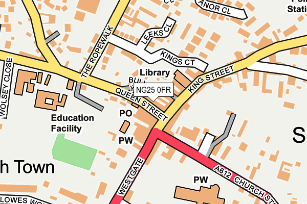 NG25 0FR map - OS OpenMap – Local (Ordnance Survey)