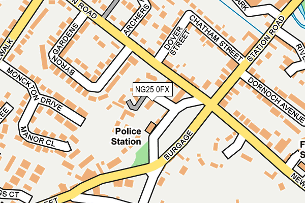 NG25 0FX map - OS OpenMap – Local (Ordnance Survey)