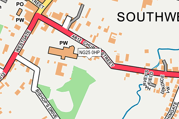 NG25 0HP map - OS OpenMap – Local (Ordnance Survey)