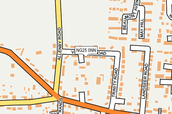 NG25 0NN map - OS OpenMap – Local (Ordnance Survey)