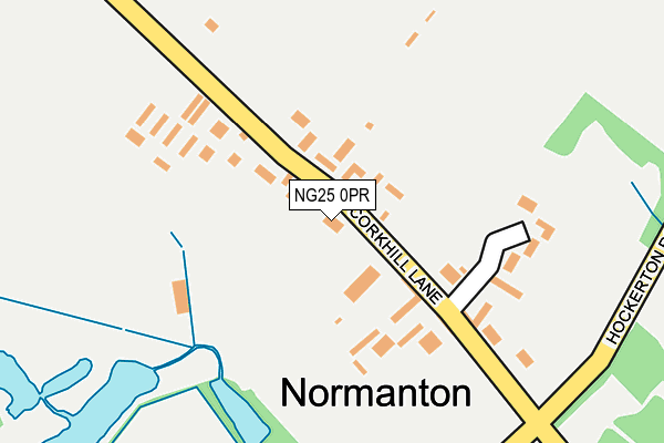 NG25 0PR map - OS OpenMap – Local (Ordnance Survey)