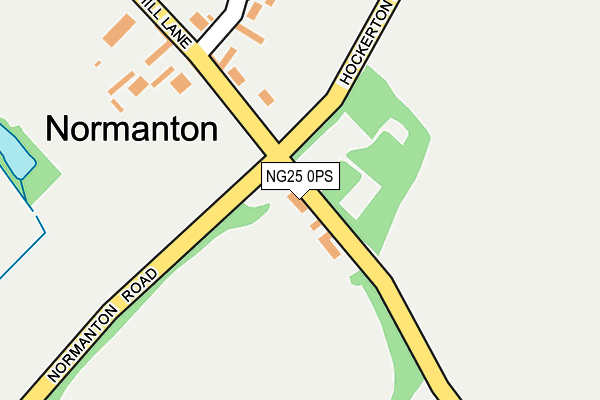 NG25 0PS map - OS OpenMap – Local (Ordnance Survey)