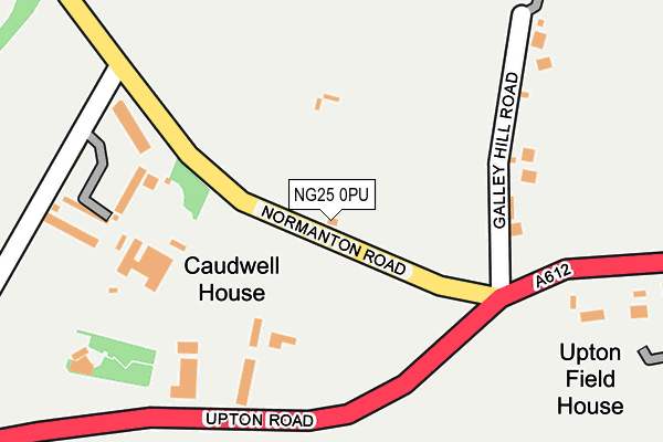 NG25 0PU map - OS OpenMap – Local (Ordnance Survey)