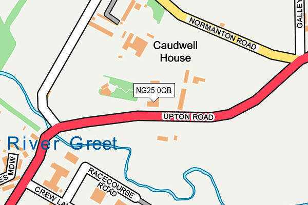 NG25 0QB map - OS OpenMap – Local (Ordnance Survey)