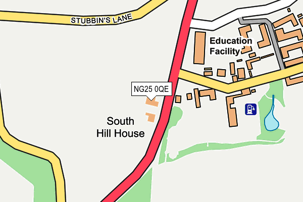 NG25 0QE map - OS OpenMap – Local (Ordnance Survey)