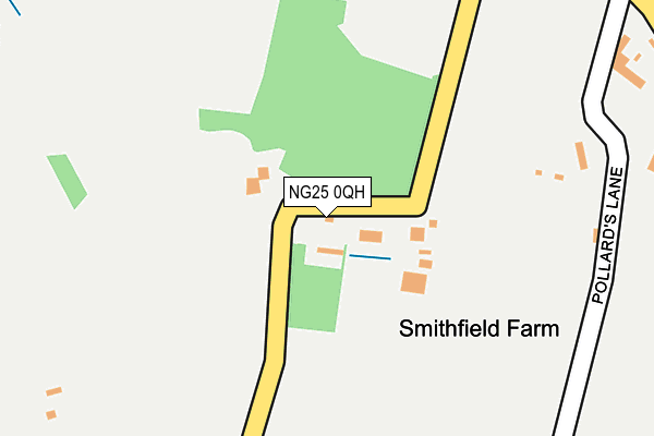 NG25 0QH map - OS OpenMap – Local (Ordnance Survey)