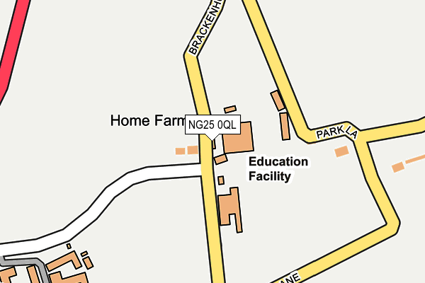 NG25 0QL map - OS OpenMap – Local (Ordnance Survey)