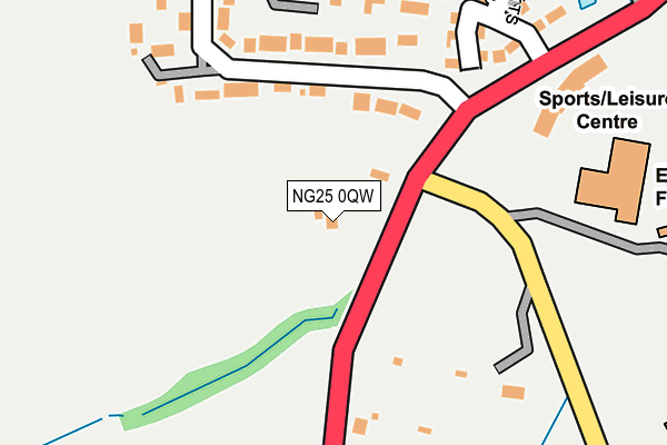 NG25 0QW map - OS OpenMap – Local (Ordnance Survey)