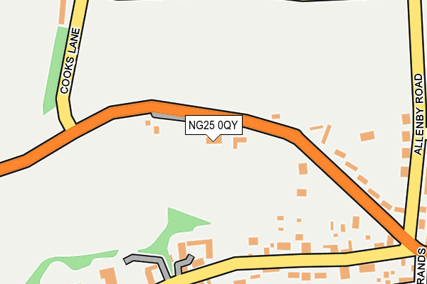 NG25 0QY map - OS OpenMap – Local (Ordnance Survey)