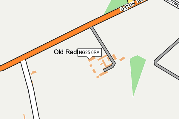 NG25 0RA map - OS OpenMap – Local (Ordnance Survey)