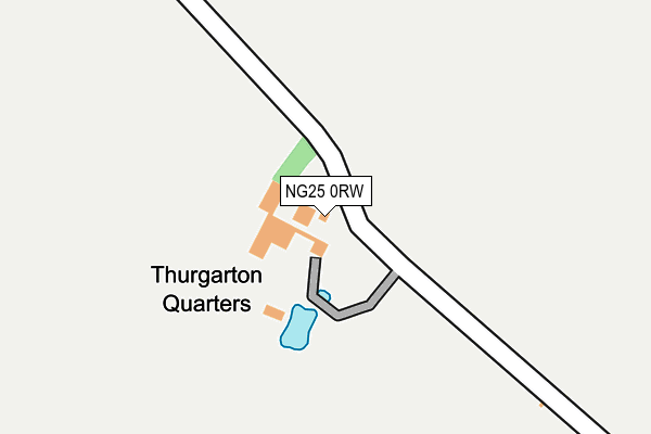 NG25 0RW map - OS OpenMap – Local (Ordnance Survey)