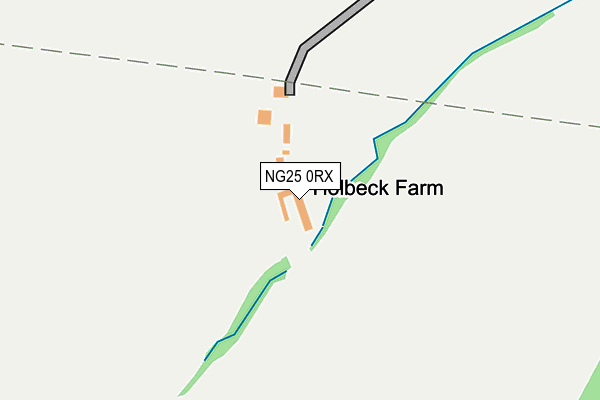 NG25 0RX map - OS OpenMap – Local (Ordnance Survey)