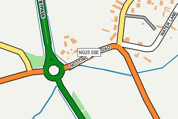 NG25 0SE map - OS OpenMap – Local (Ordnance Survey)