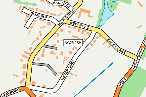 NG25 0SH map - OS OpenMap – Local (Ordnance Survey)