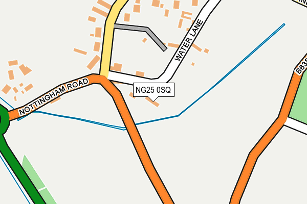 NG25 0SQ map - OS OpenMap – Local (Ordnance Survey)