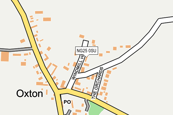 NG25 0SU map - OS OpenMap – Local (Ordnance Survey)