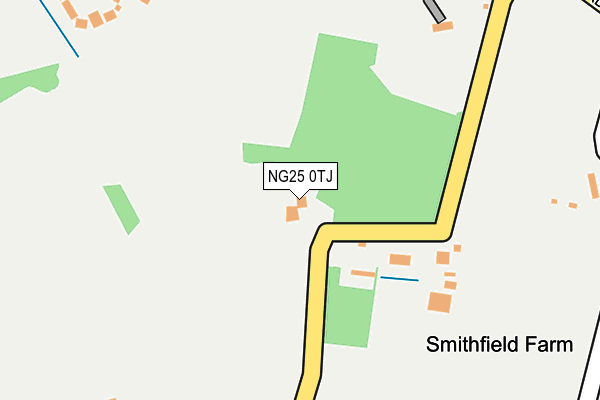 NG25 0TJ map - OS OpenMap – Local (Ordnance Survey)
