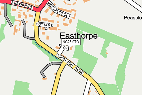 NG25 0TQ map - OS OpenMap – Local (Ordnance Survey)