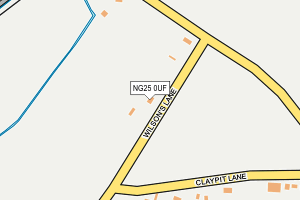 NG25 0UF map - OS OpenMap – Local (Ordnance Survey)