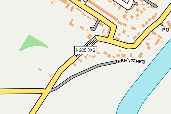 NG25 0XG map - OS OpenMap – Local (Ordnance Survey)