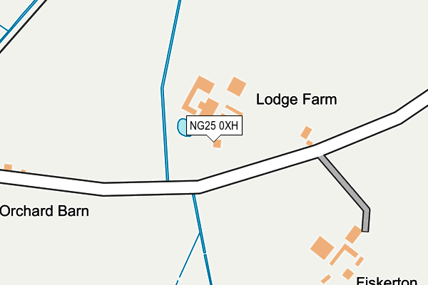 NG25 0XH map - OS OpenMap – Local (Ordnance Survey)