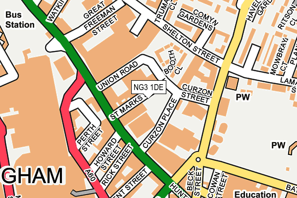 NG3 1DE map - OS OpenMap – Local (Ordnance Survey)