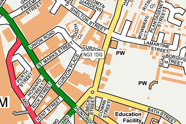 NG3 1DG map - OS OpenMap – Local (Ordnance Survey)