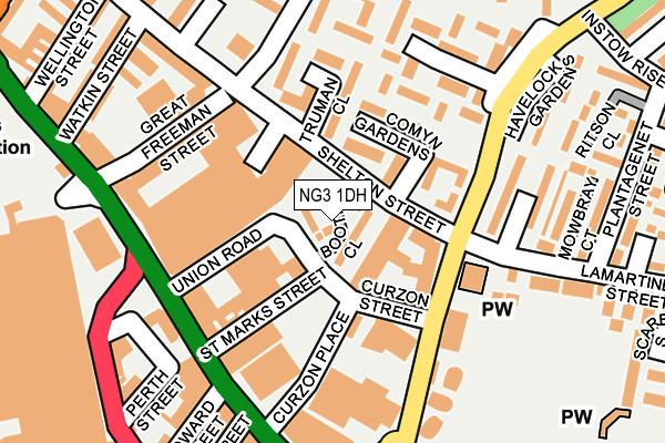 NG3 1DH map - OS OpenMap – Local (Ordnance Survey)