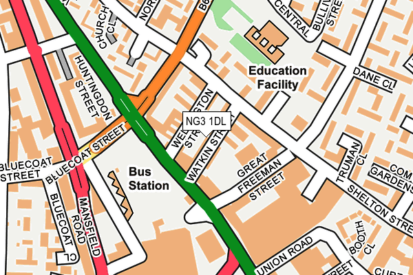 NG3 1DL map - OS OpenMap – Local (Ordnance Survey)