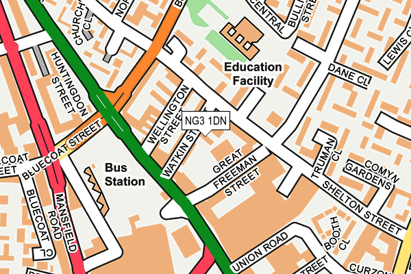 NG3 1DN map - OS OpenMap – Local (Ordnance Survey)