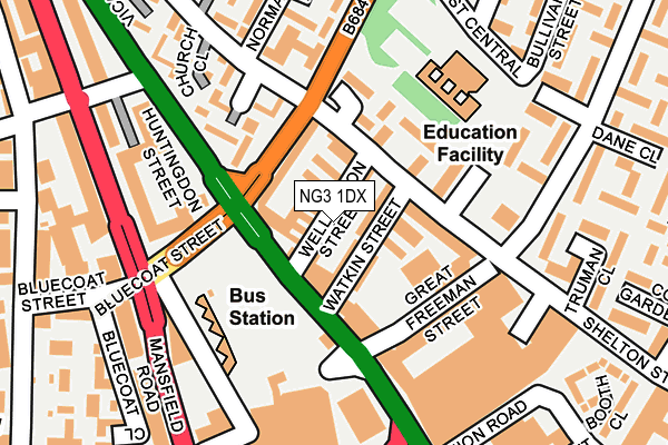 NG3 1DX map - OS OpenMap – Local (Ordnance Survey)