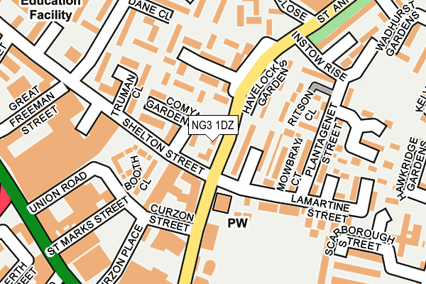NG3 1DZ map - OS OpenMap – Local (Ordnance Survey)