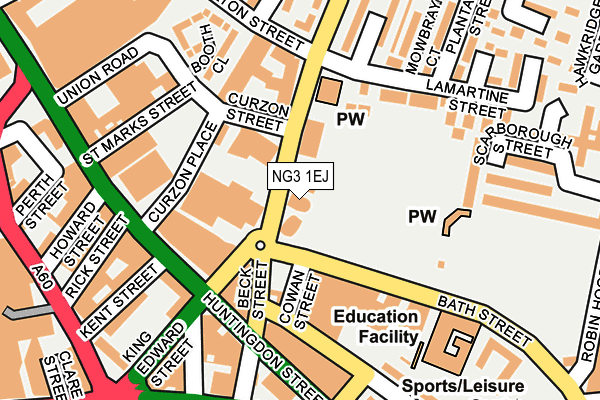 NG3 1EJ map - OS OpenMap – Local (Ordnance Survey)