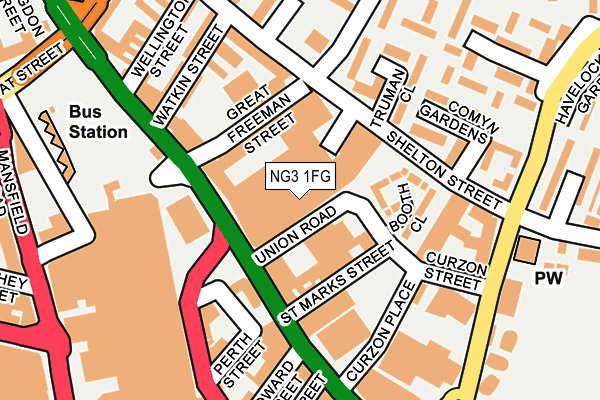 NG3 1FG map - OS OpenMap – Local (Ordnance Survey)