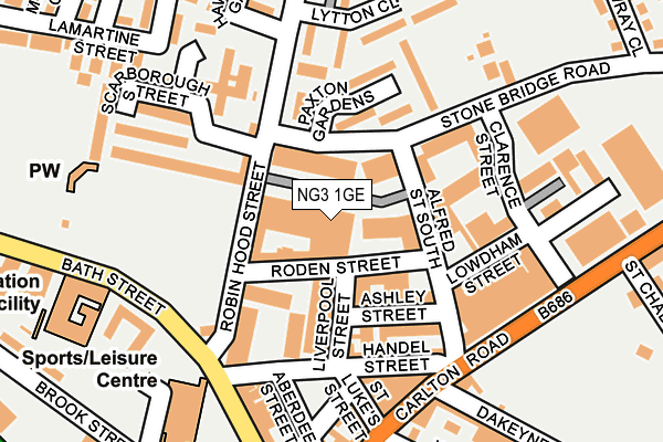 NG3 1GE map - OS OpenMap – Local (Ordnance Survey)