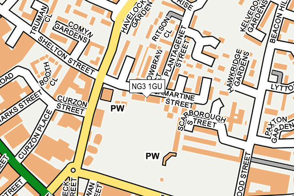 NG3 1GU map - OS OpenMap – Local (Ordnance Survey)