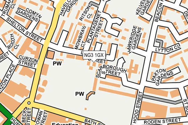 NG3 1GX map - OS OpenMap – Local (Ordnance Survey)