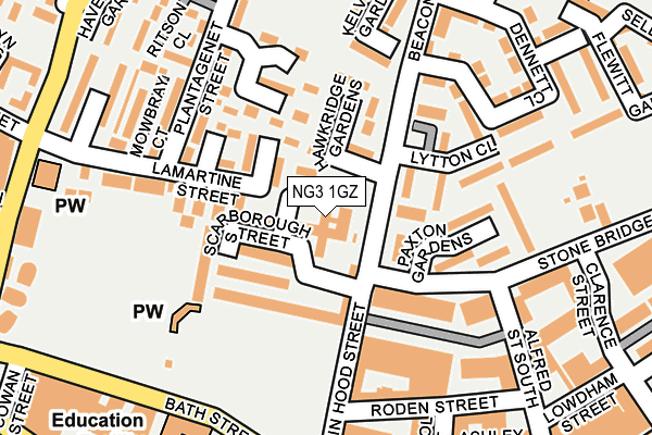 NG3 1GZ map - OS OpenMap – Local (Ordnance Survey)