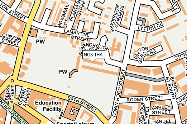 NG3 1HA map - OS OpenMap – Local (Ordnance Survey)