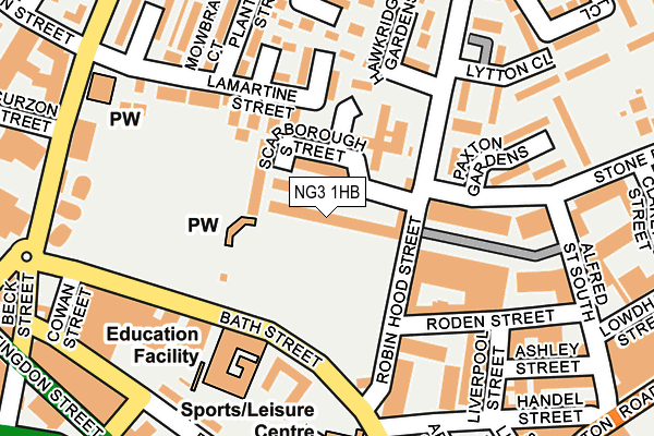 NG3 1HB map - OS OpenMap – Local (Ordnance Survey)