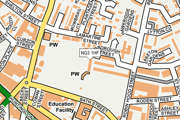 NG3 1HF map - OS OpenMap – Local (Ordnance Survey)