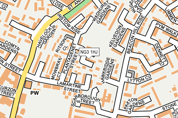 NG3 1HJ map - OS OpenMap – Local (Ordnance Survey)